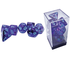 Chessex Dice: 7 Set Mega-hedral Nebula Nocturnal Turquoise CHX22557